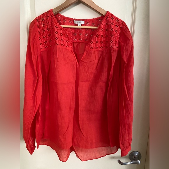 J.Crew gauzy cotton top. Size 16 - Picture 1 of 6